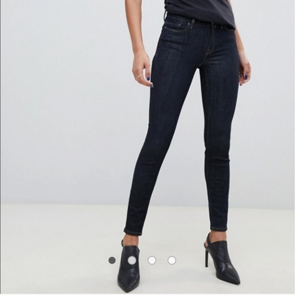 All Saints Grace Skinny Dark Wash Jeans 
